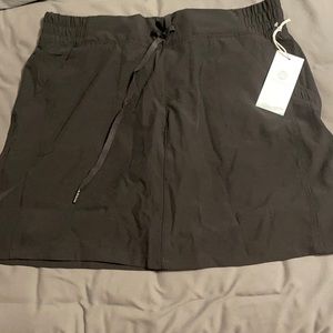 Black nylon skort